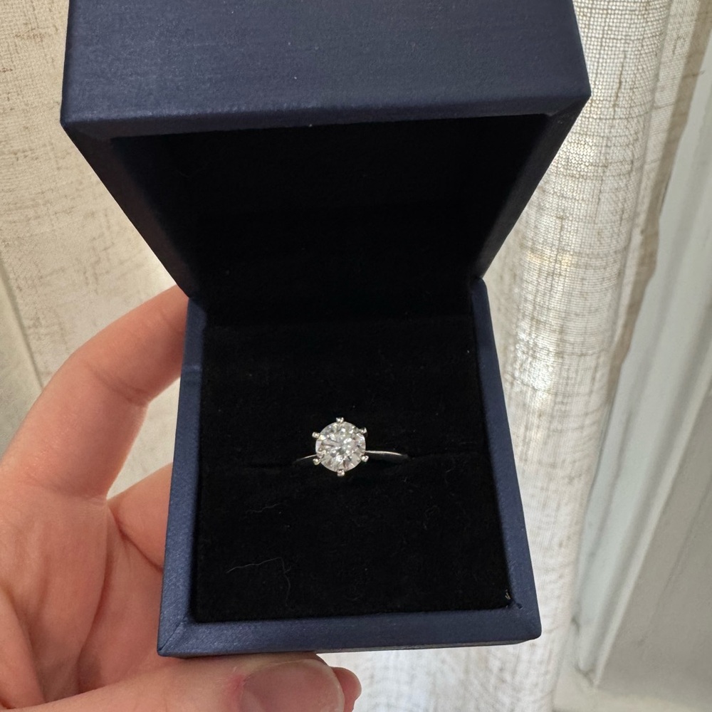 Size 7 - Italo 2 Carat Real Moissanite Solitaire Ring